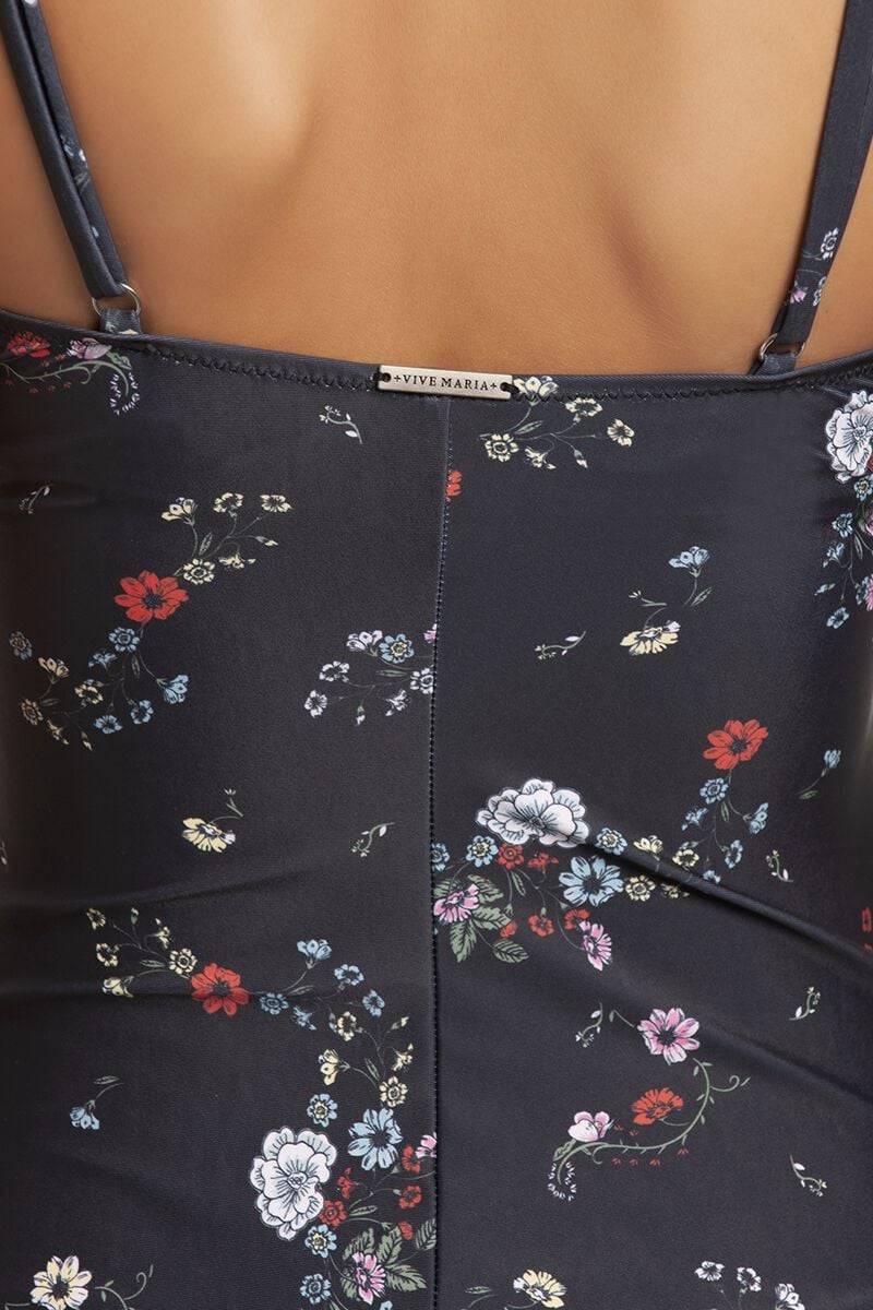 EMP "Dancing Flower Swimsuit" Badeanzug Schwarz Von Vive Maria