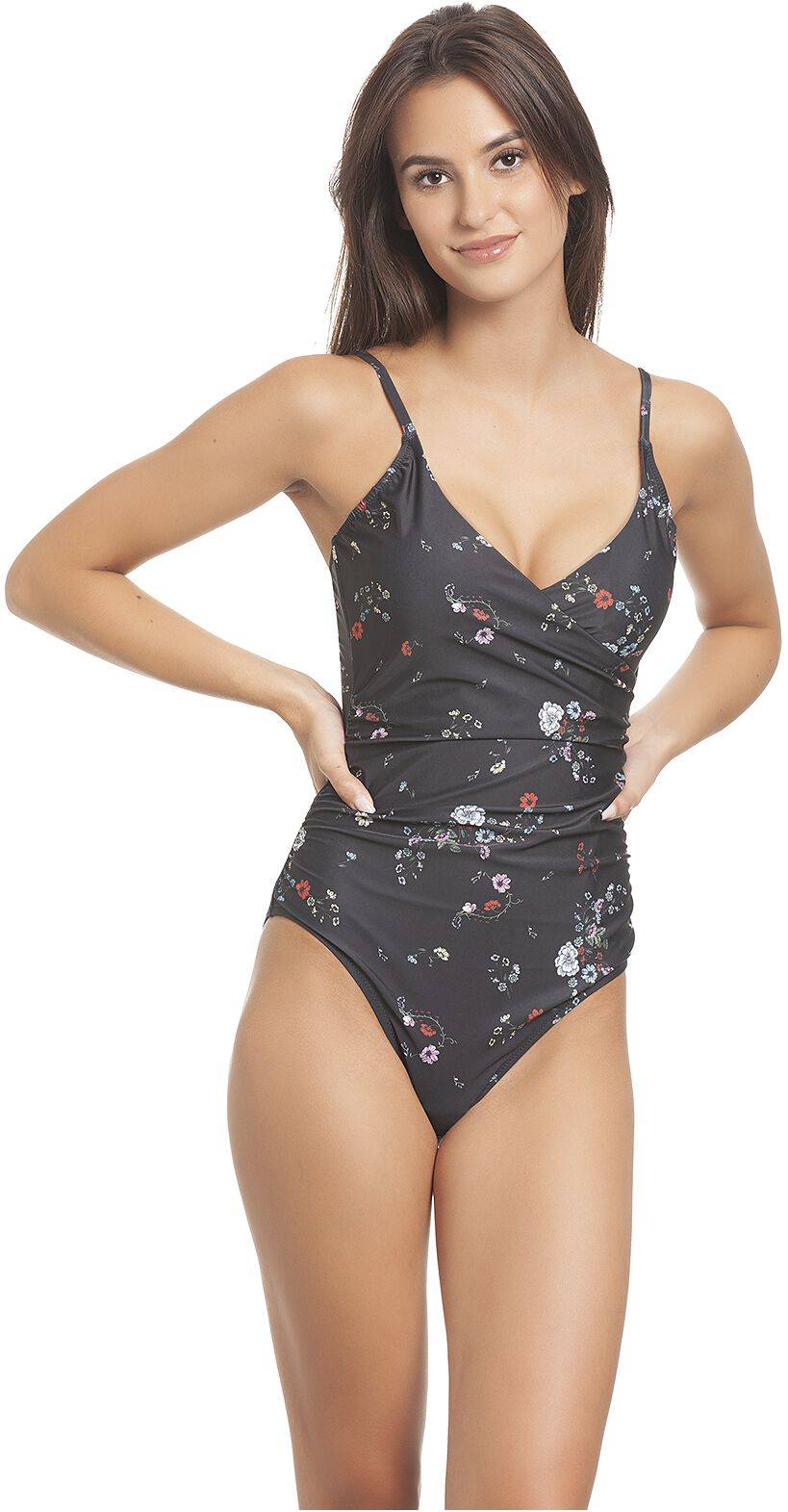 EMP "Dancing Flower Swimsuit" Badeanzug Schwarz Von Vive Maria