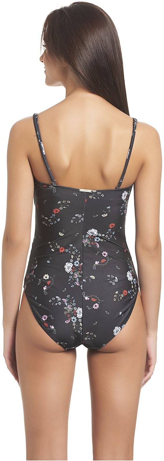 EMP "Dancing Flower Swimsuit" Badeanzug Schwarz Von Vive Maria