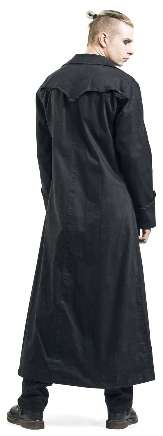 EMP "Dark Brocade Coat" Militärmantel Schwarz Von Altana Industries