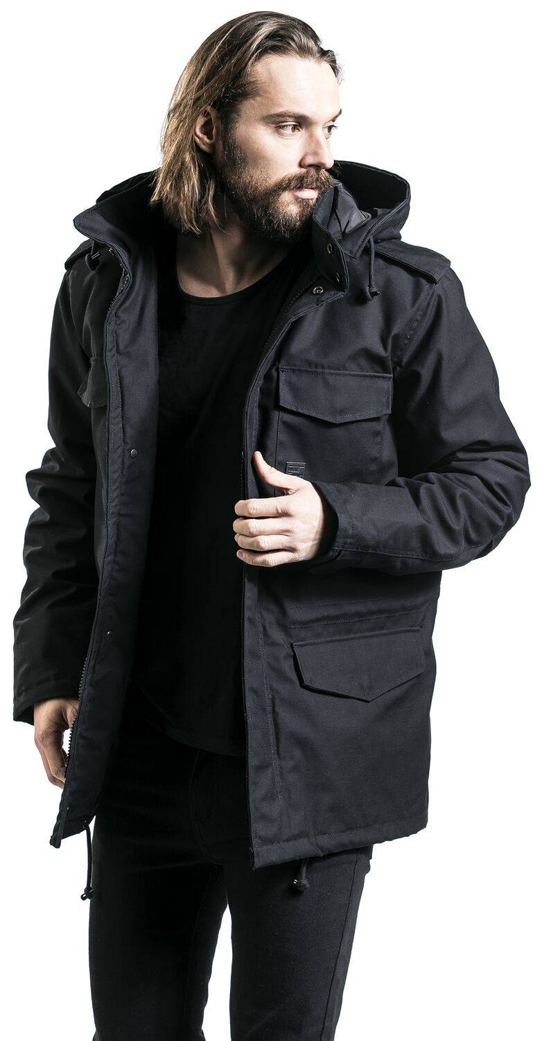 EMP "Darren Parka" Winterjacke Schwarz Von Vintage Industries