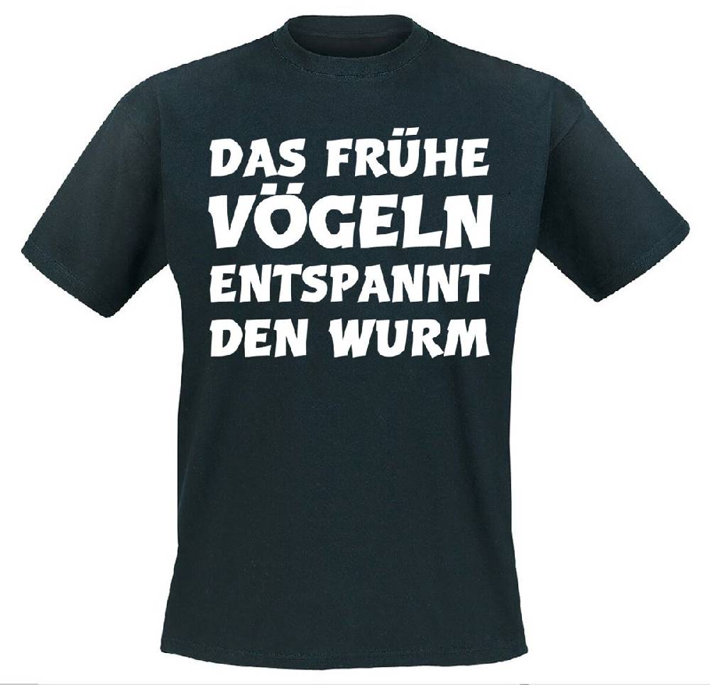 EMP "Das frühe Vögeln entspannt den Wurm" T-Shirt schwarz von Sprüche