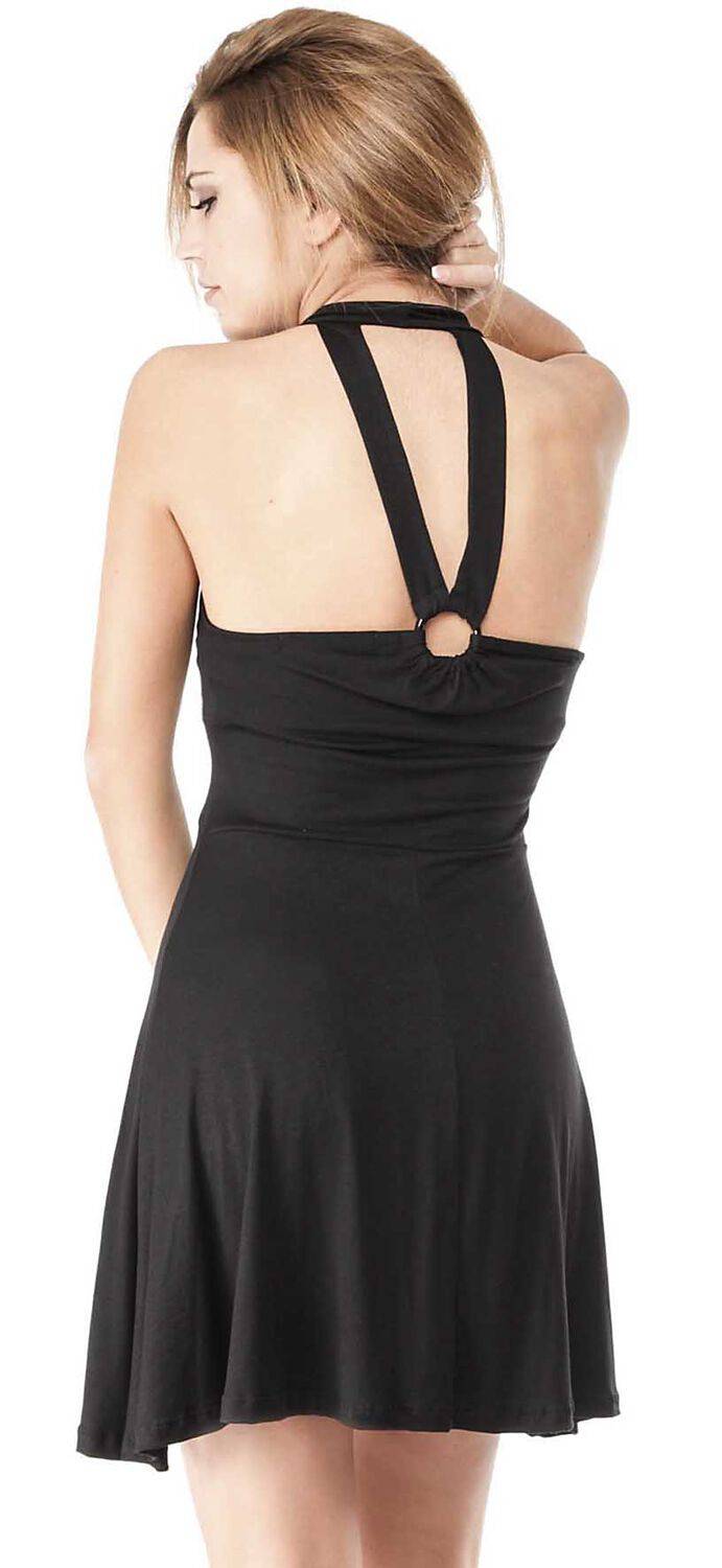 EMP "Dead Flowers" Kurzes Kleid Schwarz Von Alchemy England