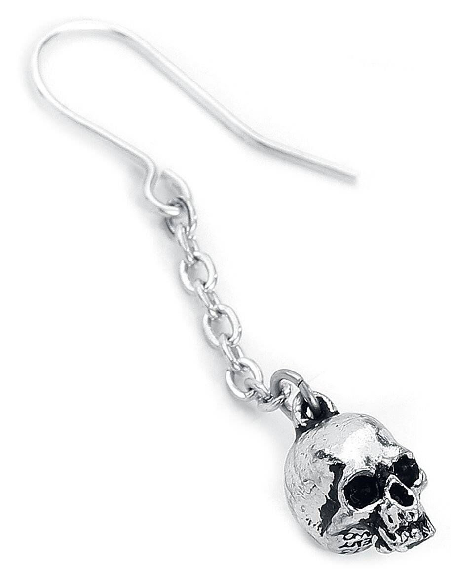 EMP "Deadskull Earrings" Ohrring Silberfarben Von Alchemy Gothic