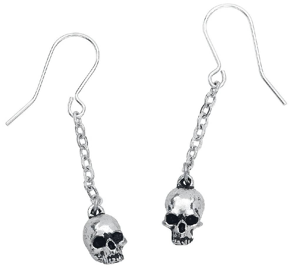 EMP "Deadskull Earrings" Ohrring silberfarben von Alchemy Gothic