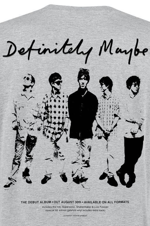 EMP "Definately Maybe" T-Shirt Grau Meliert Von Oasis