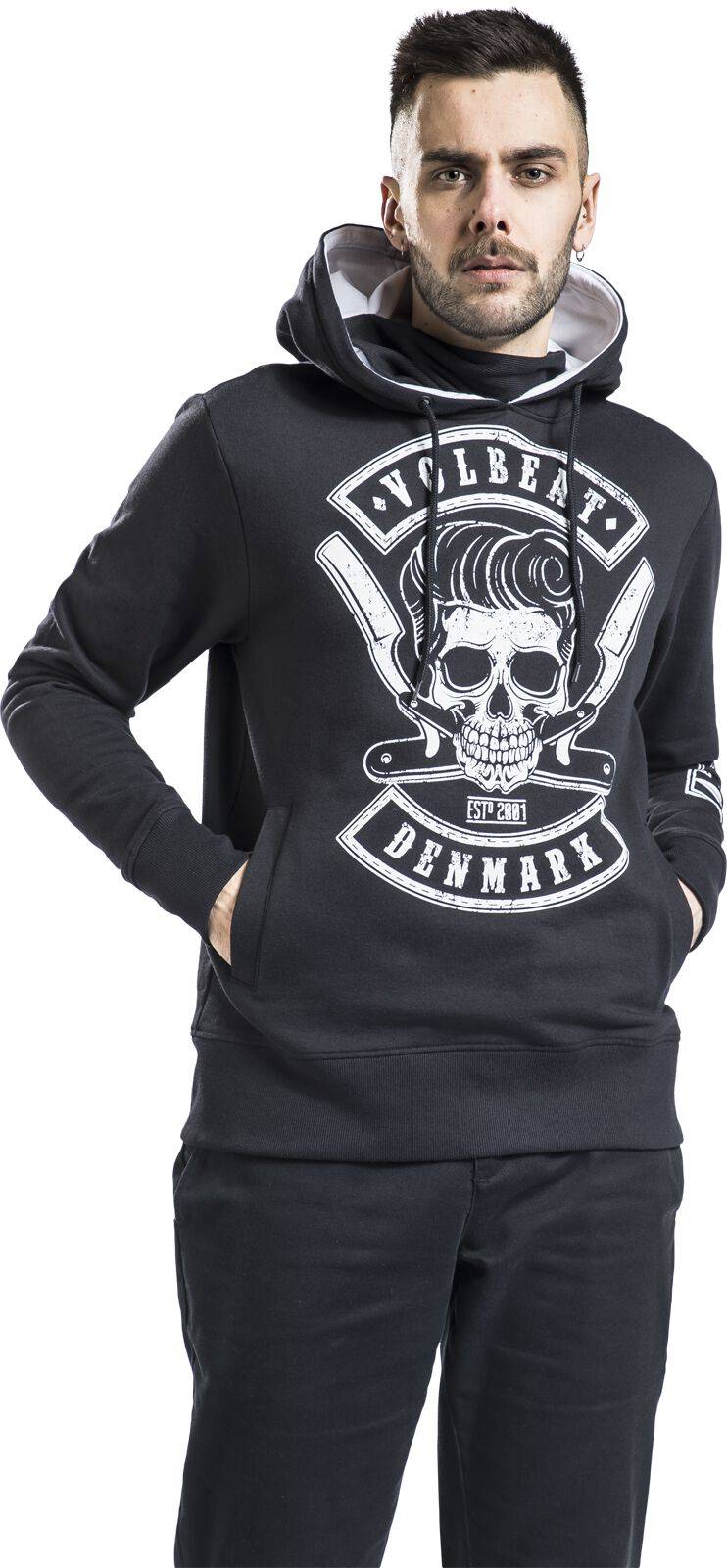 EMP "Denmark Skull" Kapuzenpullover Schwarz Von Volbeat
