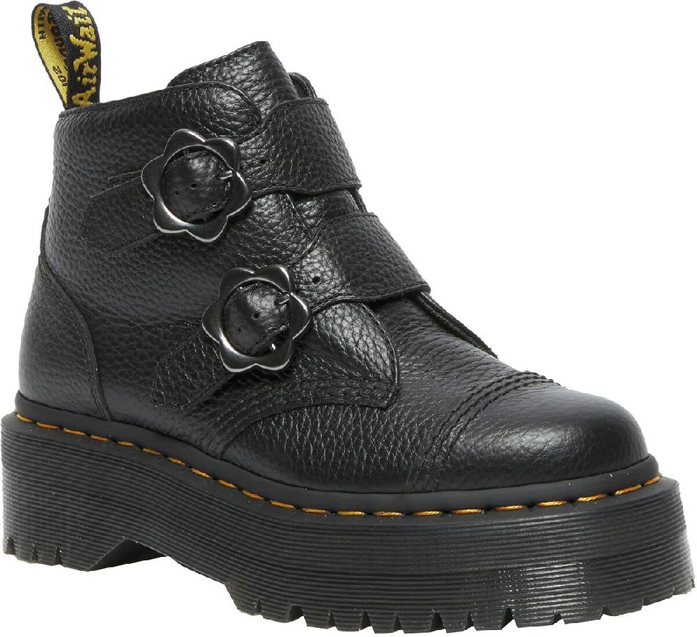 EMP "Devon FLWR - Black Milled Nappa" Boot schwarz von Dr. Martens