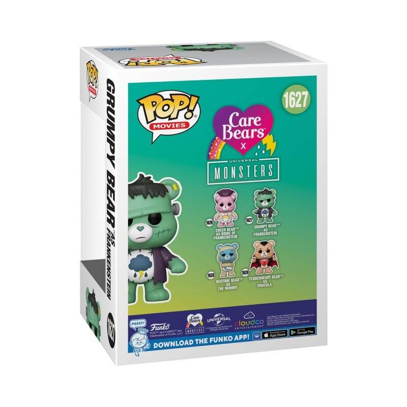 EMP "Die Glücksbärchis X Universal Monsters - Grumpy Bear As Frankenstein Vinyl Figur 1627" Funko Pop! Multicolor Von Die Glücksbärchis