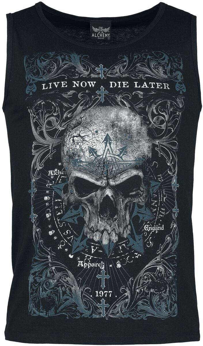 EMP "Die Later Tank Top" Tank-Top schwarz von Alchemy England