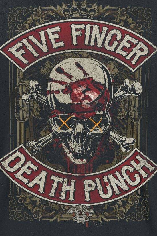 EMP "Dirty Skull Battle Born" T-Shirt Schwarz Von Five Finger Death Punch