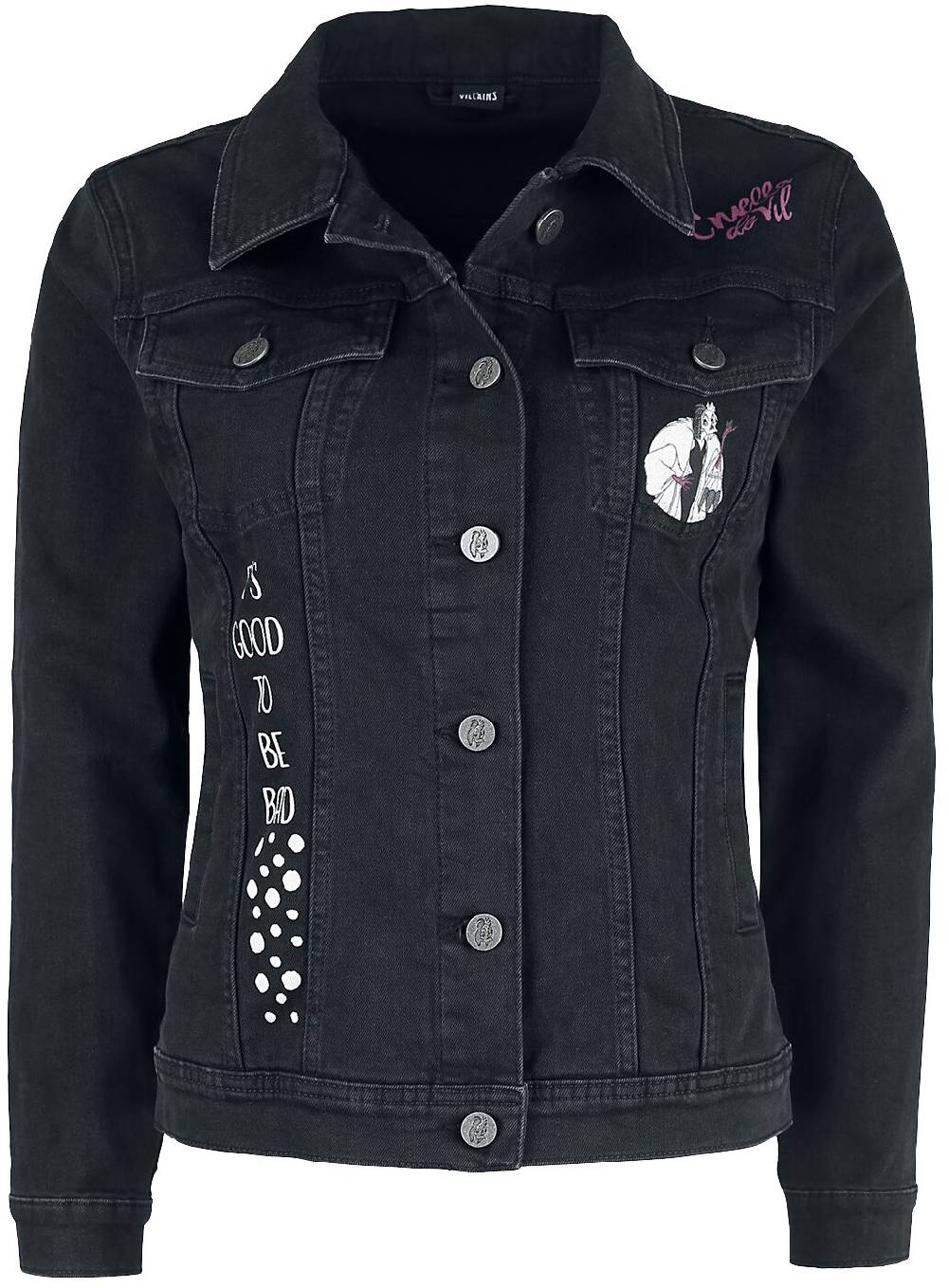 EMP "Disney Villains - Cruella De Vil" Jeansjacke black denim von 101 Dalmatiner