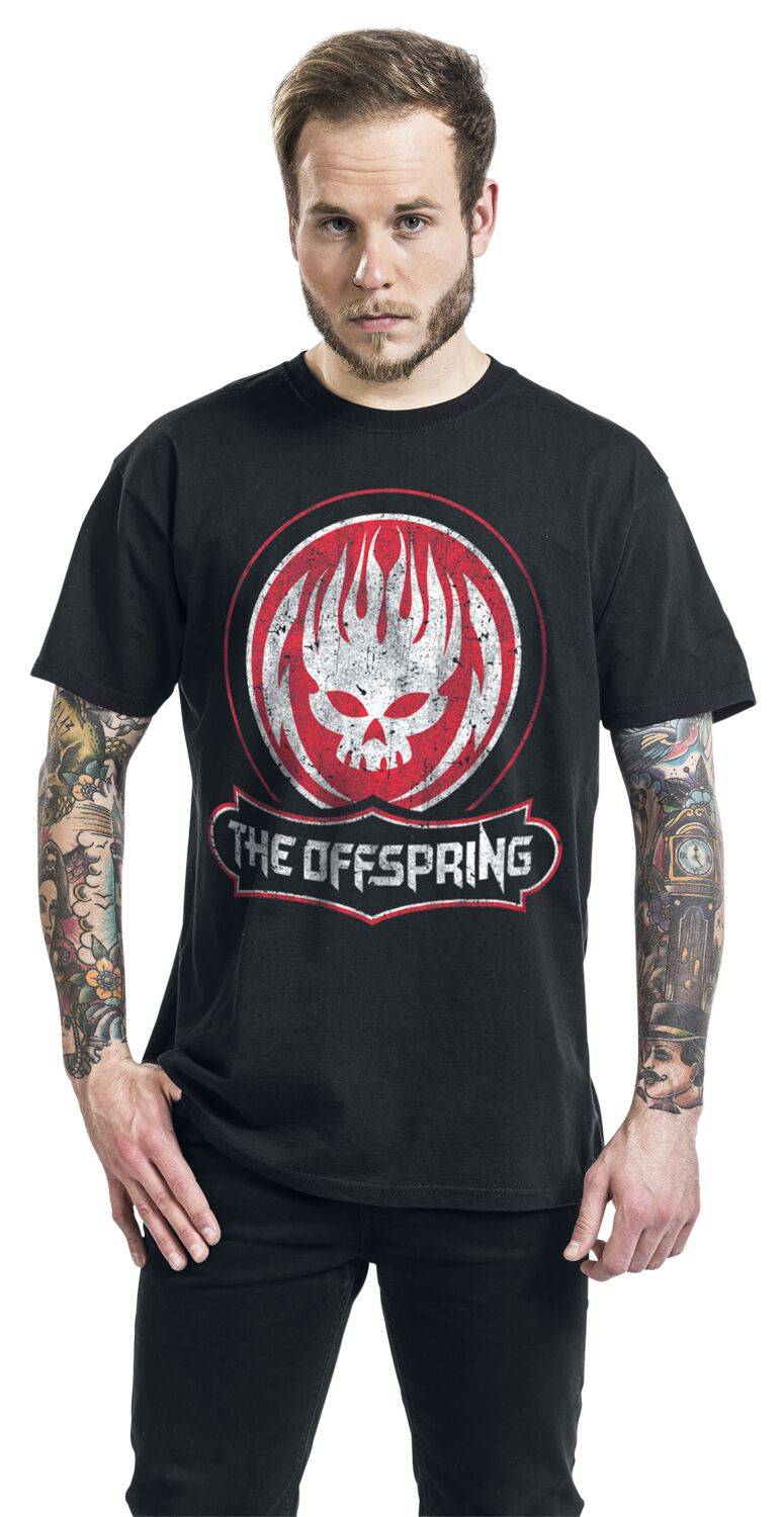 EMP "Distressed Skull" T-Shirt Schwarz Von The Offspring