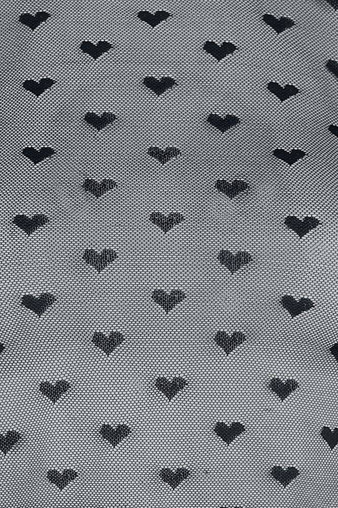 EMP "Don't Mesh With My Heart Crop Top" Langarmshirt Schwarz Von Jawbreaker