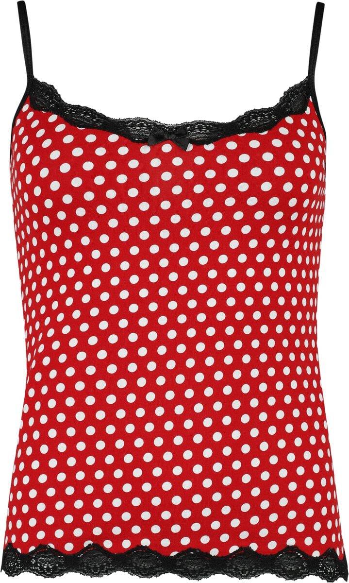 EMP "Dotties Classic Top" Top rot/weiß von Pussy Deluxe
