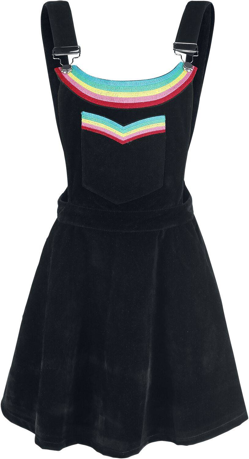 EMP "Double Rainbow Dress" Kurzes Kleid schwarz von Jawbreaker
