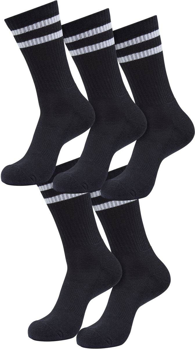 EMP "Double Stripe Socks 5-Pack" Socken schwarz/weiß von Urban Classics