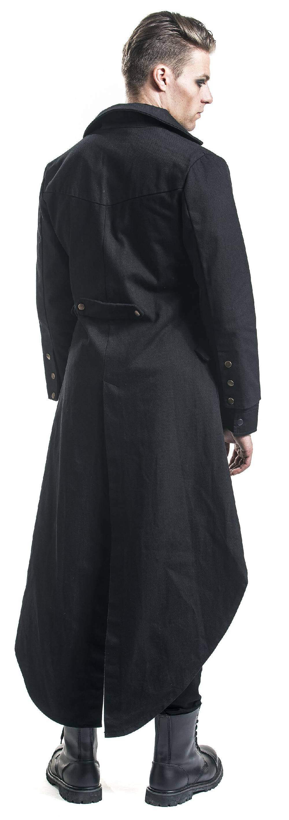 EMP "Dovetail Coat" Militärmantel Schwarz Von Banned Alternative