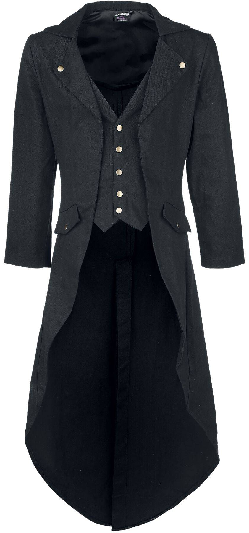 EMP "Dovetail Coat" Militärmantel schwarz von Banned Alternative