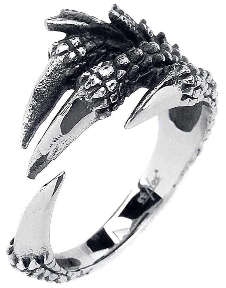 EMP "Drachenklaue" Ring Silberfarben Von EtNox Hard And Heavy