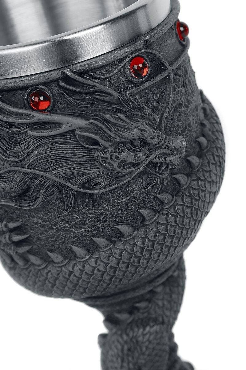 EMP "Dragon Coil Goblet" Kelch Schwarz Von Nemesis Now