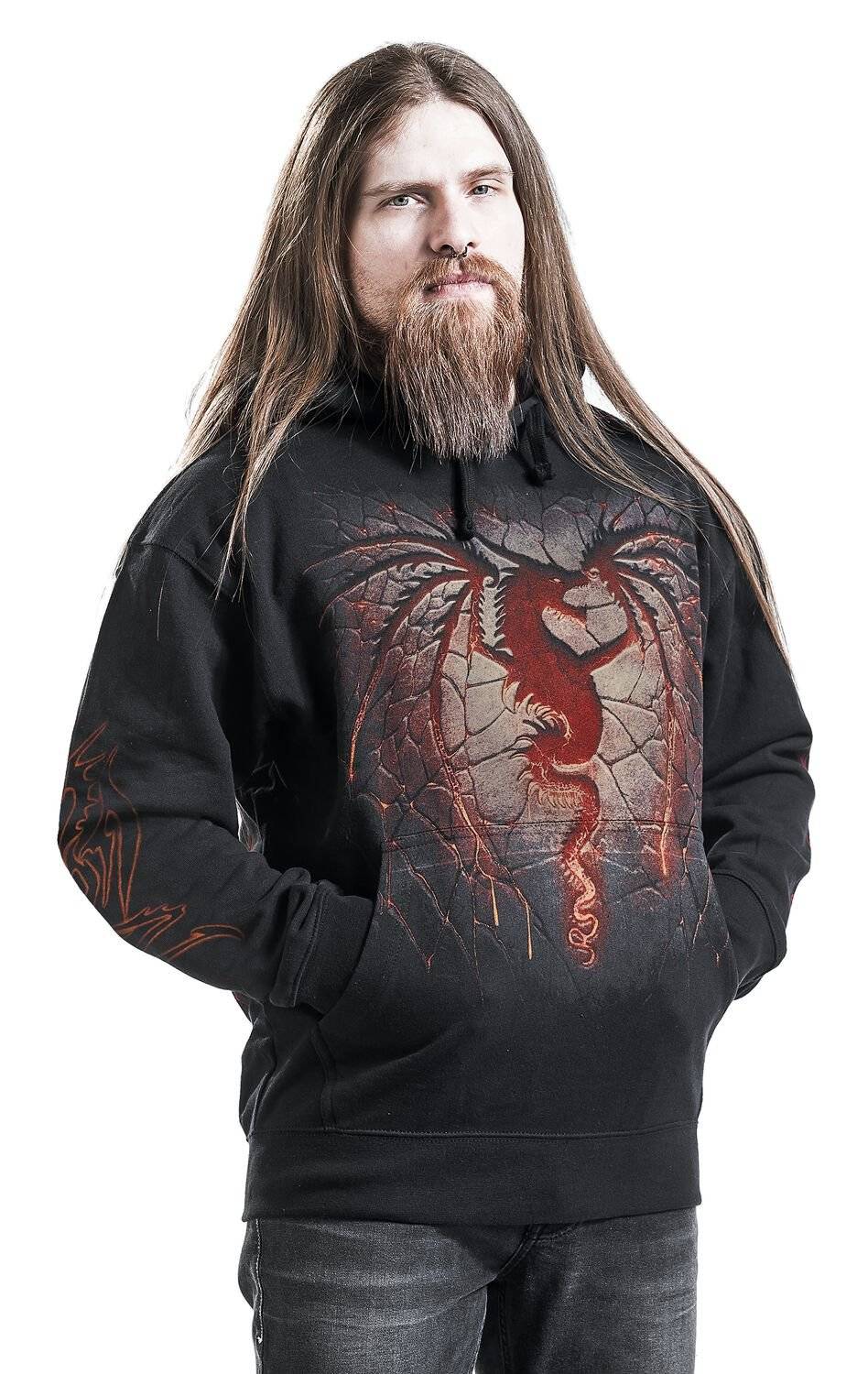EMP "Dragon Furnace" Kapuzenpullover Schwarz Von Spiral