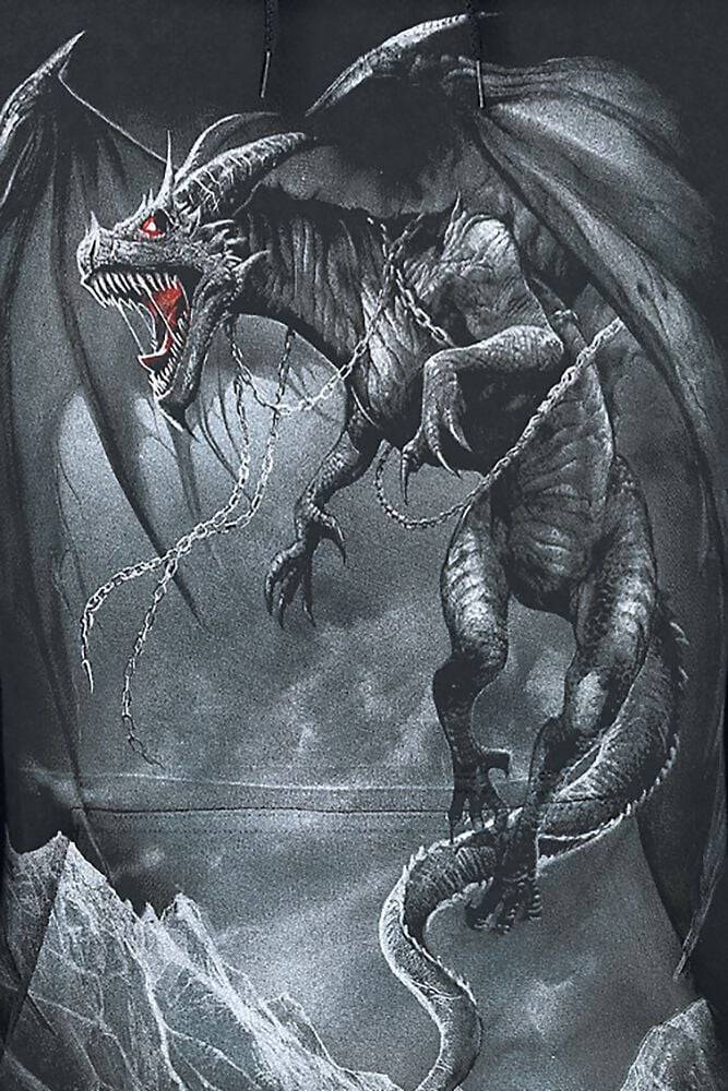 EMP "Dragon's Cry" Kapuzenpullover Schwarz Von Spiral