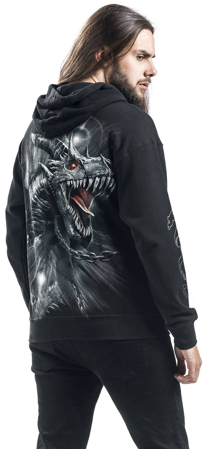 EMP "Dragon's Cry" Kapuzenpullover Schwarz Von Spiral