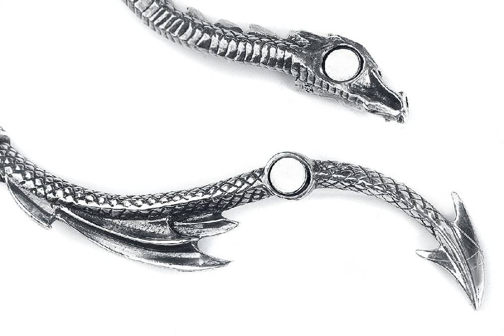 EMP "Dragons Lure Necklace" Halskette Silberfarben Von Alchemy Gothic