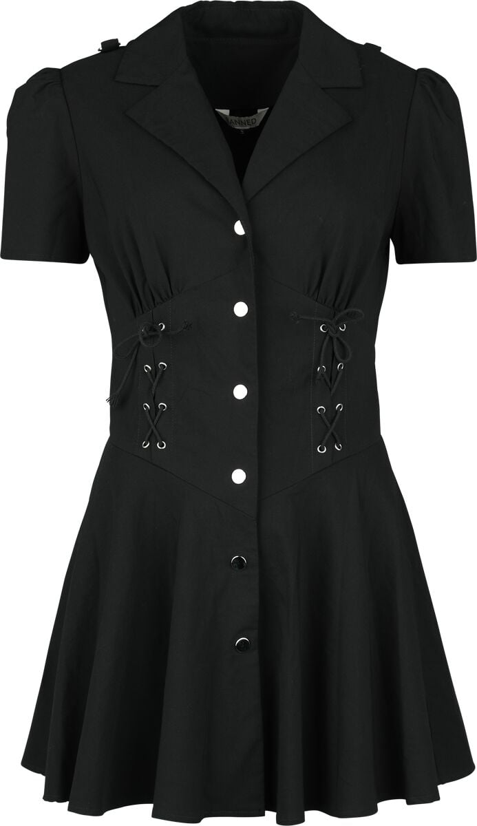 EMP "Dreamscape Laced Dress" Kurzes Kleid schwarz von Banned Alternative