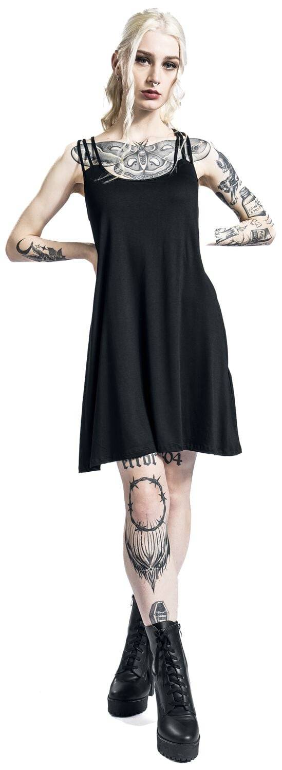 EMP "Dress Trinidad" Kurzes Kleid Schwarz Von Outer Vision