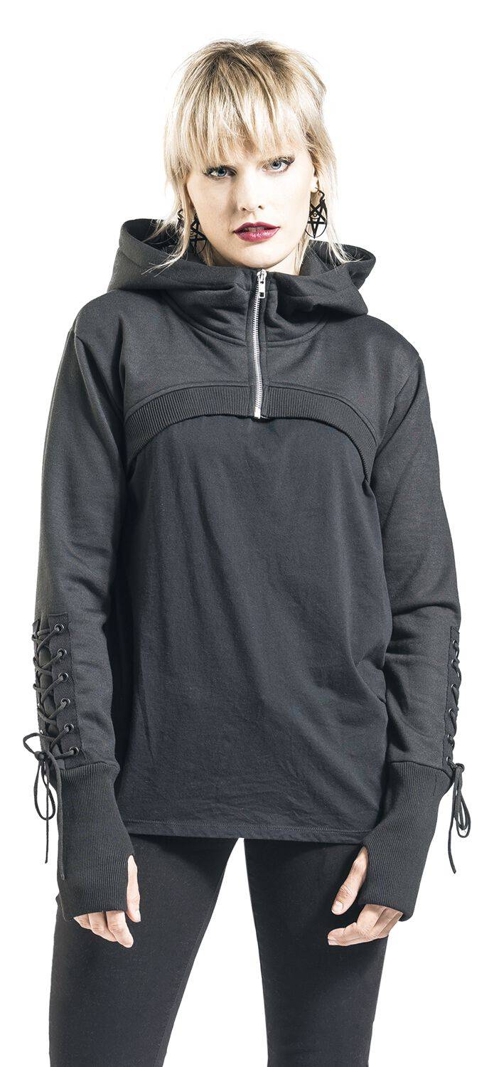 EMP "Ebony Bolero" Kapuzenjacke Schwarz Von Chemical Black