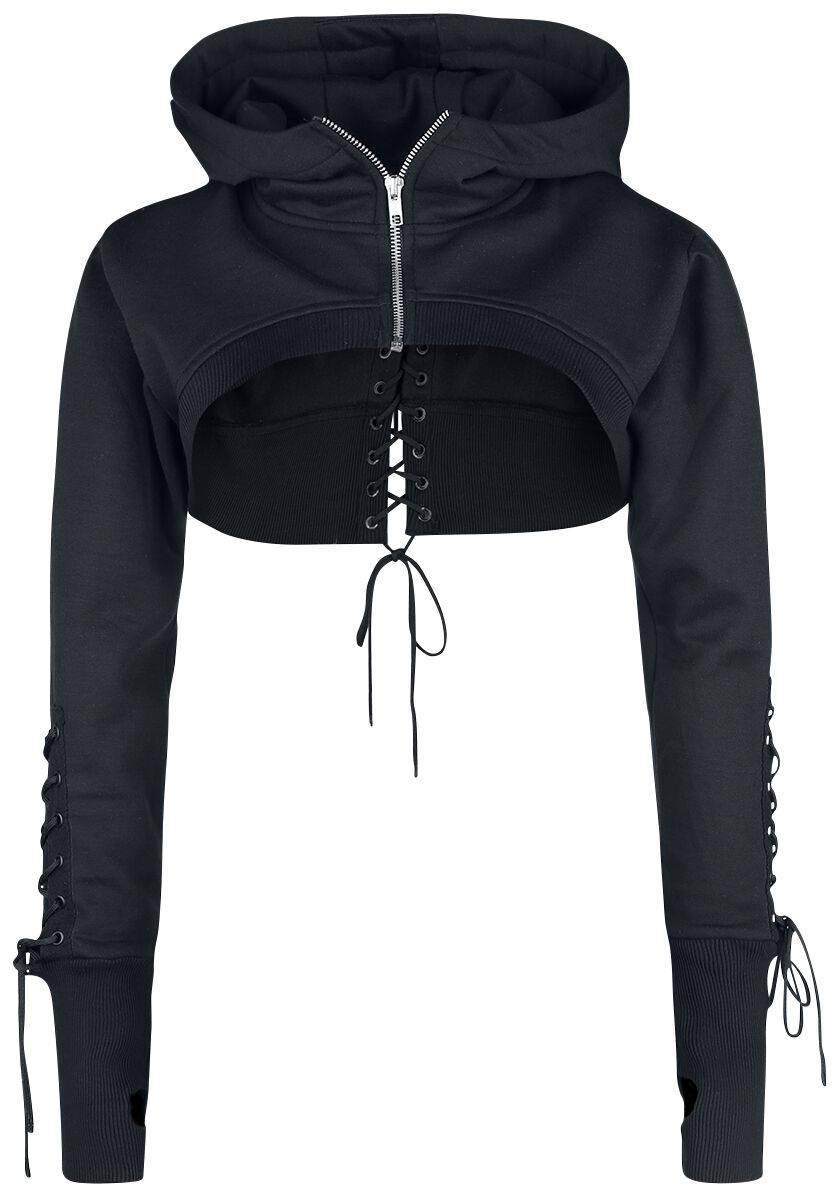 EMP "Ebony Bolero" Kapuzenjacke schwarz von Chemical Black