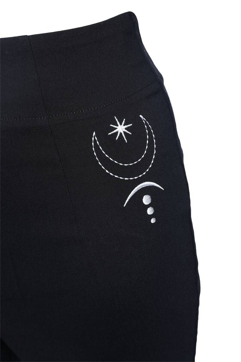 EMP "Eclipse Trousers" Stoffhose Schwarz Von Hell Bunny