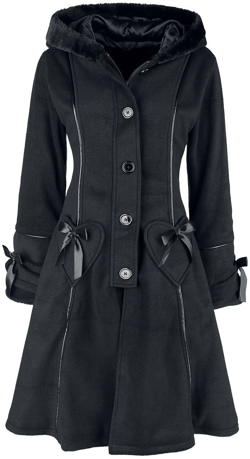 EMP "Edelmina Coat" Mantel Schwarz Von Poizen Industries