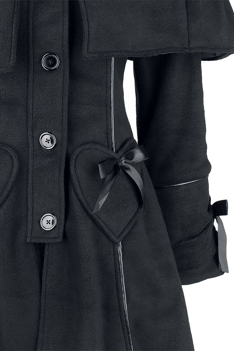 EMP "Edelmina Coat" Mantel Schwarz Von Poizen Industries