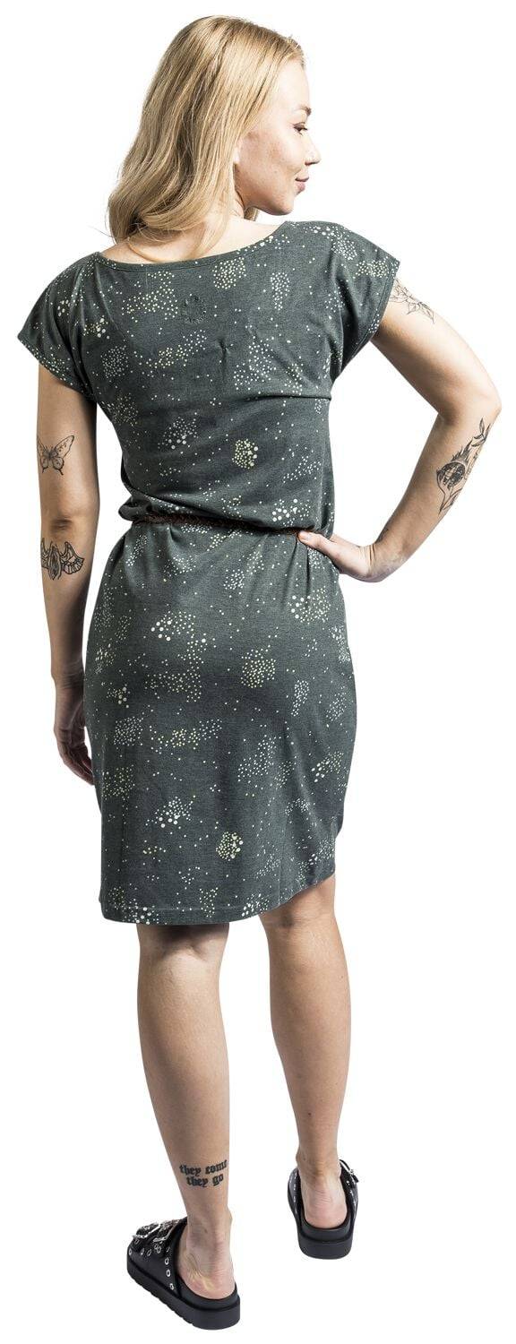 EMP "ElliAK B Shirt Dress" Kurzes Kleid Grün Von Alife And Kickin