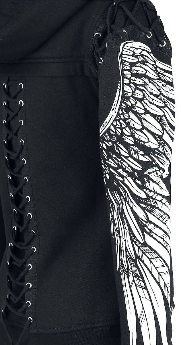 EMP "Elora Hood" Kapuzenjacke Schwarz Von Poizen Industries