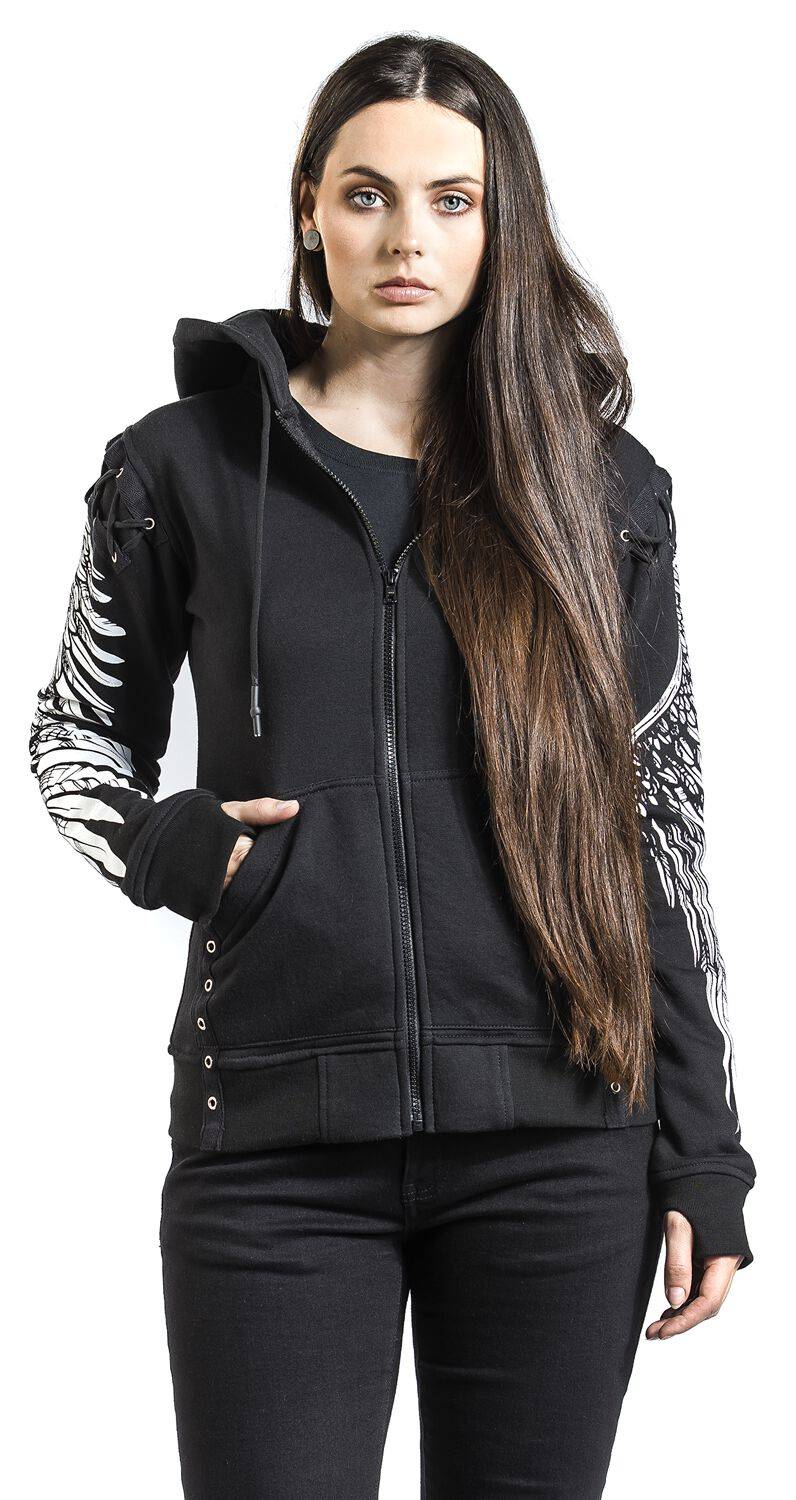 EMP "Elora Hood" Kapuzenjacke Schwarz Von Poizen Industries