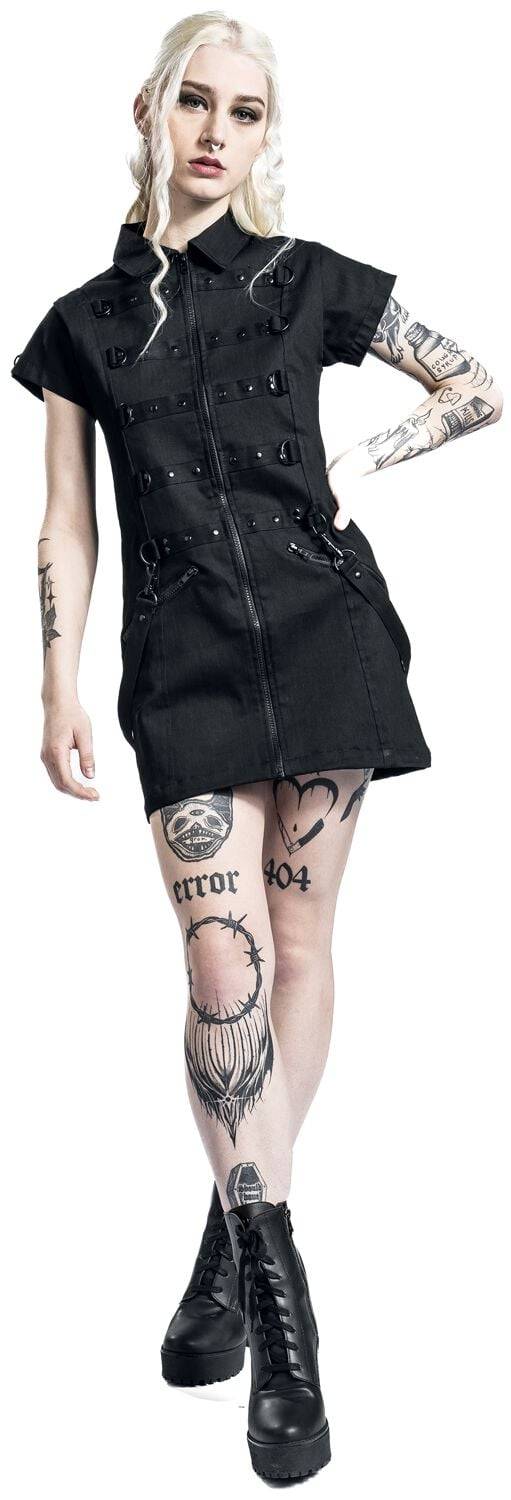 EMP "Emberlyn Dress" Kurzes Kleid Schwarz Von Chemical Black