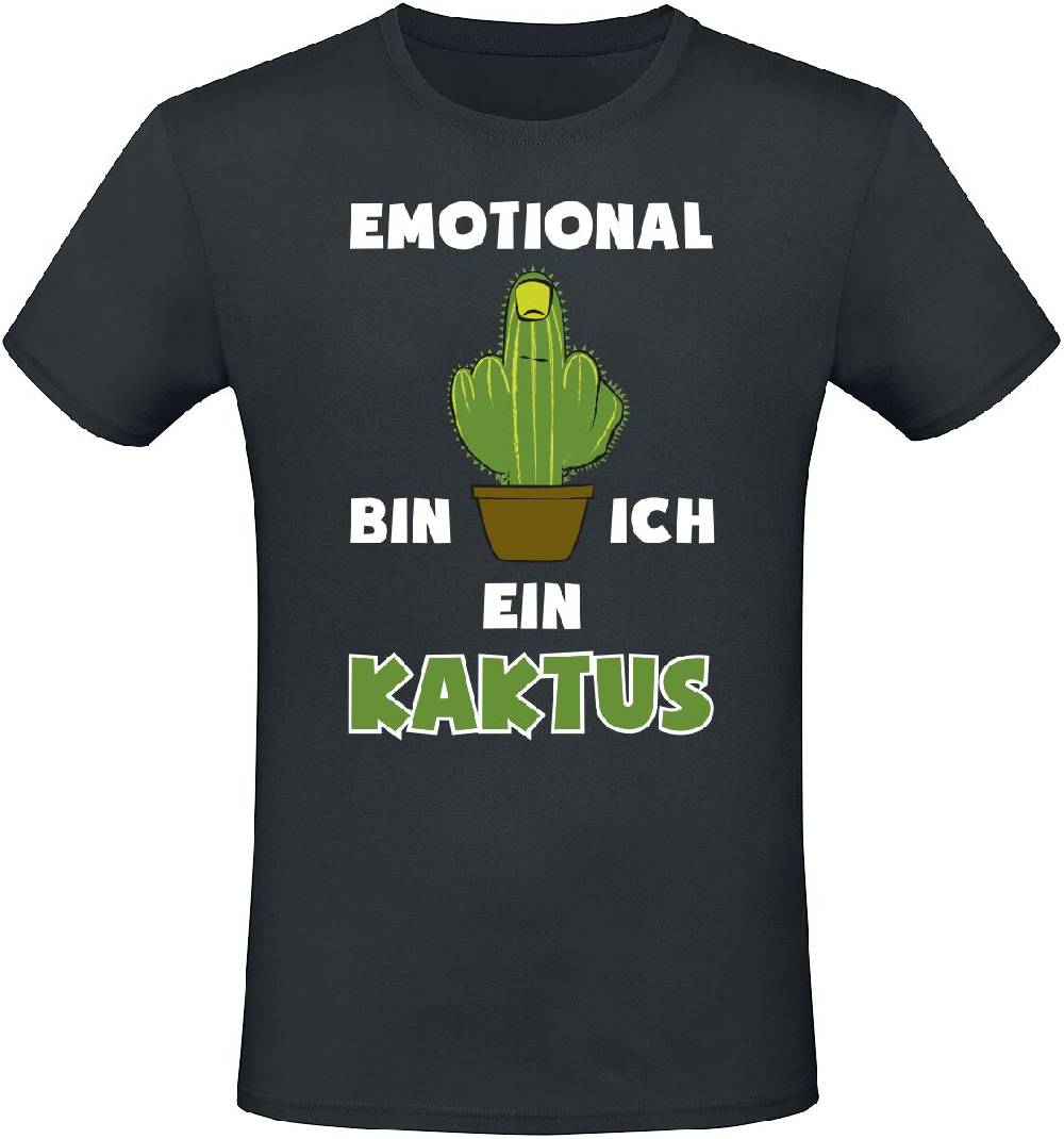 EMP "Emotional bin ich ein Kaktus" T-Shirt schwarz von Sprüche
