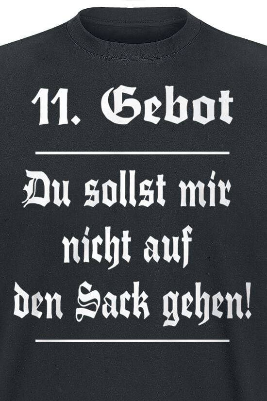 EMP "11. Gebot" T-Shirt Schwarz Von Sprüche