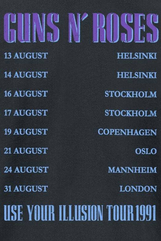 EMP "1991 Illusion" T-Shirt Schwarz Von Guns N' Roses