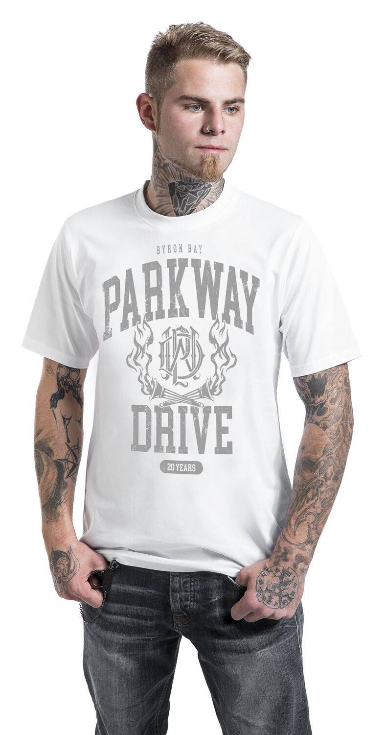 EMP "20 Years Crest" T-Shirt Weiß Von Parkway Drive