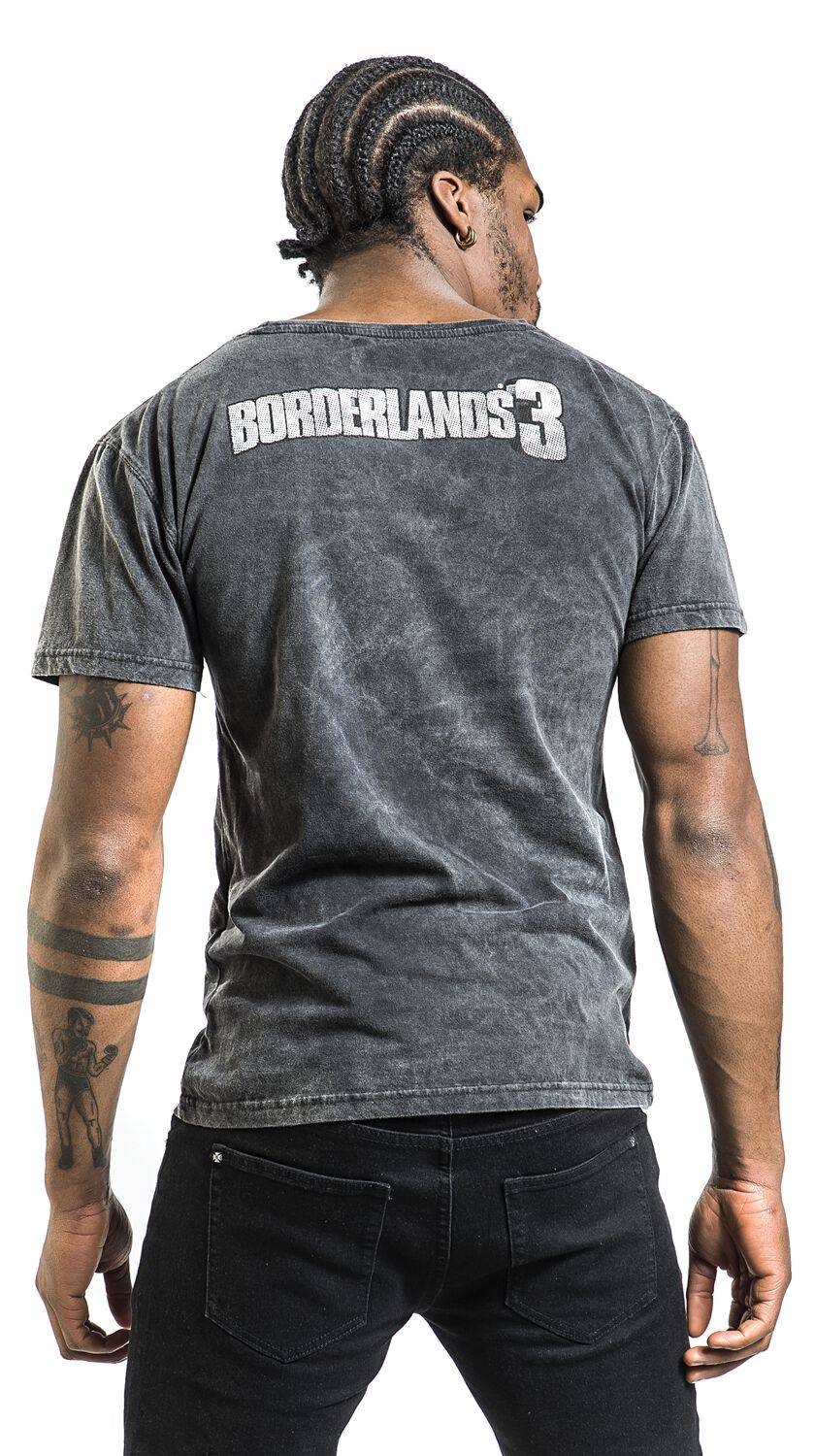 EMP "3 - Skull" T-Shirt Grau Von Borderlands