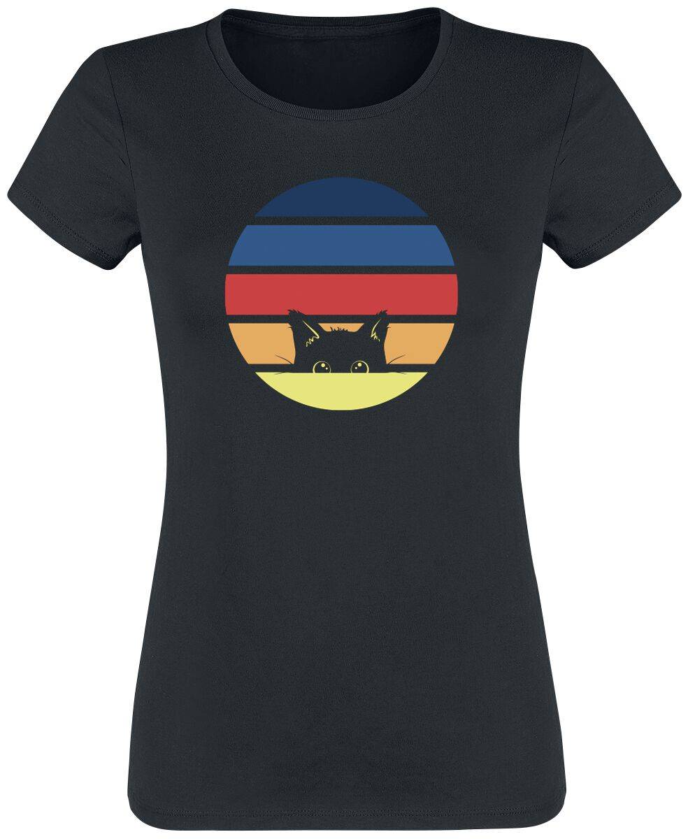 EMP "80's Cat" T-Shirt schwarz von Tierisch