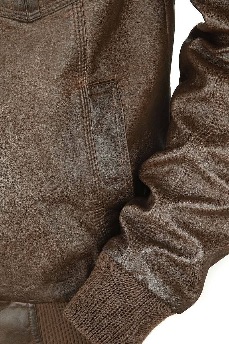 EMP "Aaron" Kunstlederjacke Braun Von Indicode