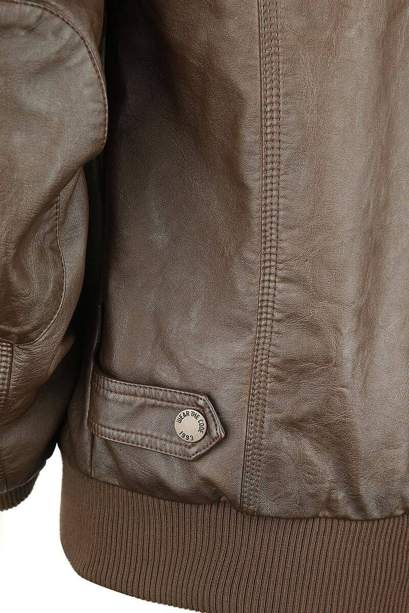 EMP "Aaron" Kunstlederjacke Braun Von Indicode