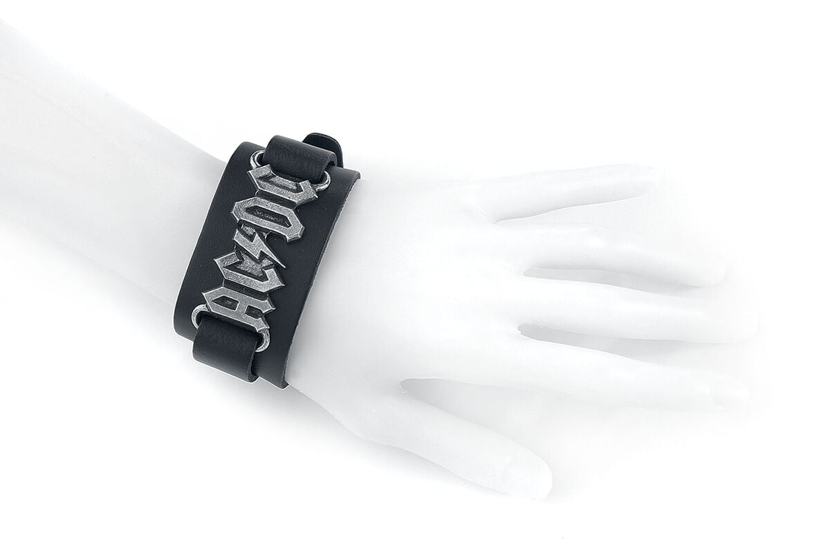EMP "AC/DC Logo" Lederarmband Schwarz Von AC/DC