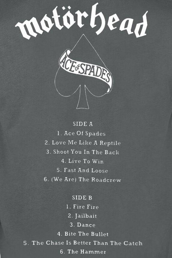 EMP "Ace Of Spades" T-Shirt Grau Von Motörhead